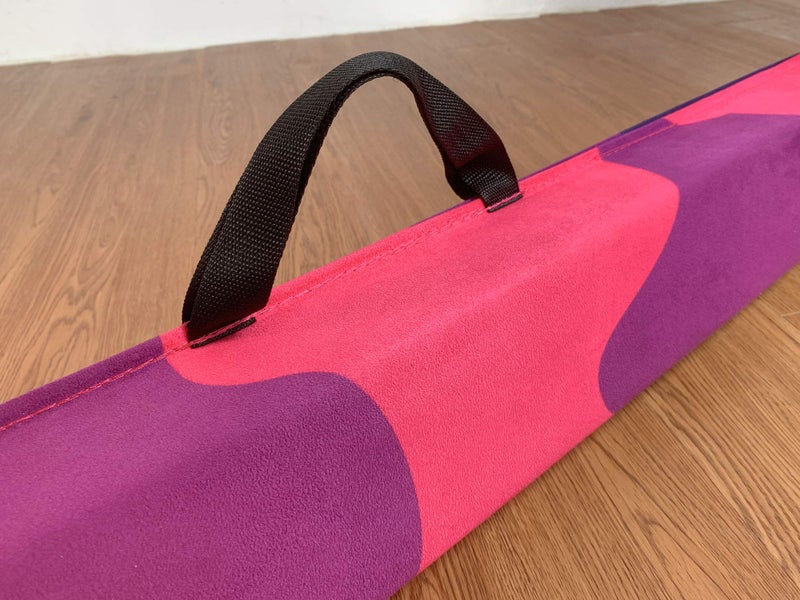 MARFULA 8ft/9ft Folding Gymnastics Balance Beam - Extra Firm - Suede - Non Slip Base for for Home/Gym/Club (5, 9 FT) PinkPurple-Camo - Image 3